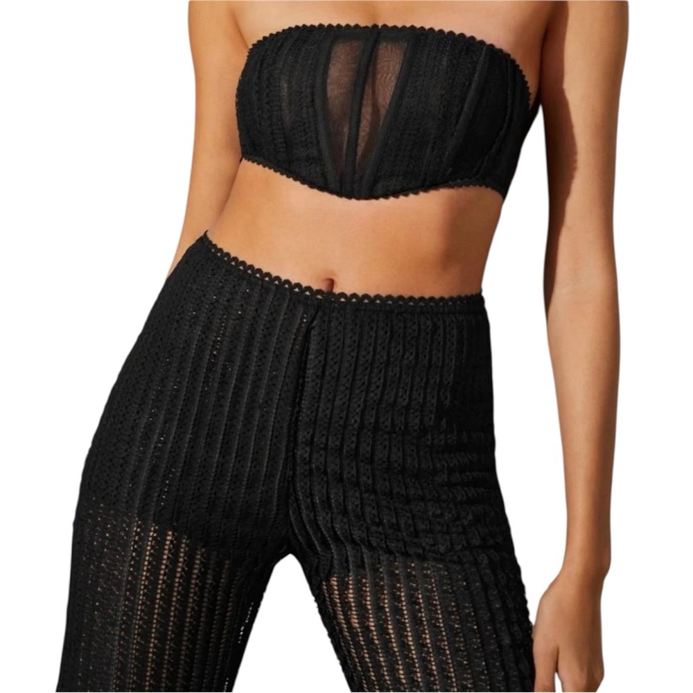 Charo Ibiza Pants & Tube Top Set Black
